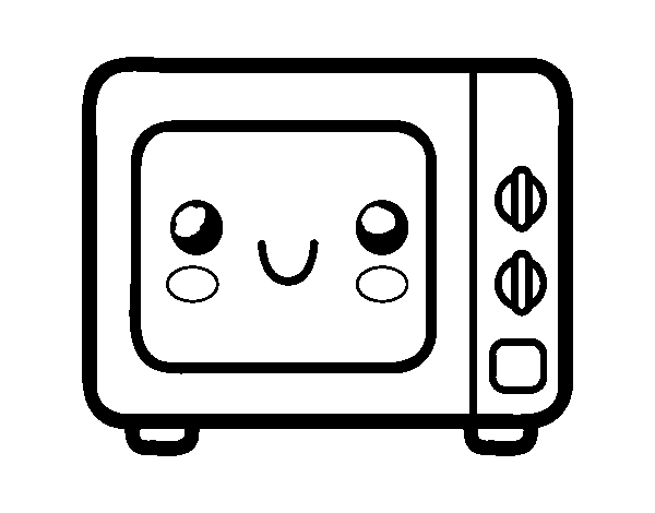 Desenho de Um forno micro-ondas para Colorir