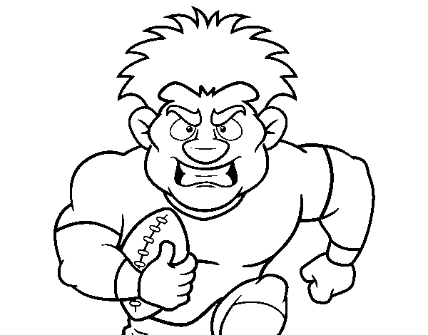 Desenho de Um jogador de futebol americano para Colorir