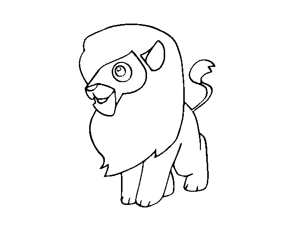 Desenho de Um leão para Colorir
