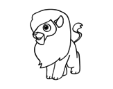 Desenho de Um leão para colorear