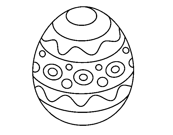 Desenho de Um ovo de páscoa estampado para Colorir