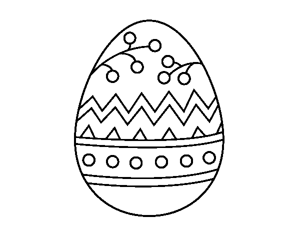 Desenho de Um ovo de páscoa para Colorir