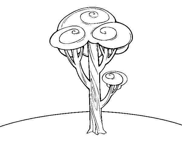 Desenho de Um pinheiro para Colorir