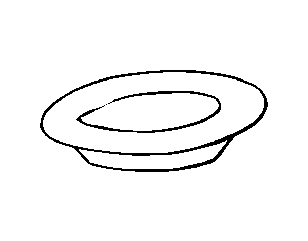 Desenho de Um prato para Colorir