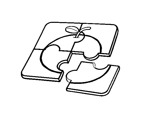 Desenho de Um quebra-cabeça para Colorir