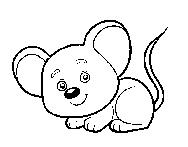 Desenho de Um ratinho para Colorir