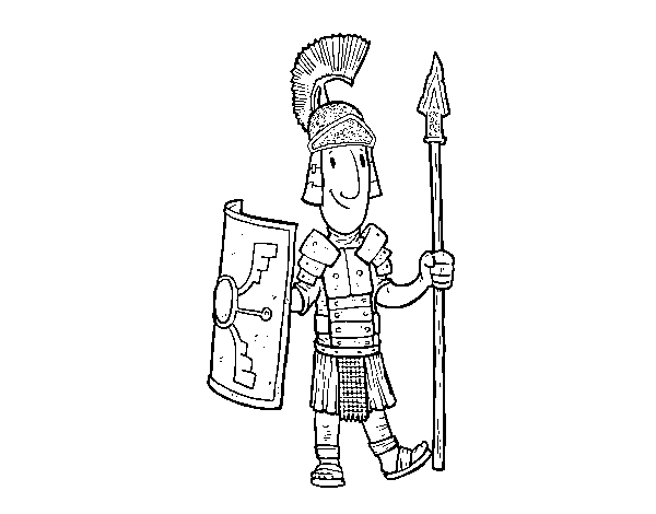 Desenho de Um soldado romano para Colorir