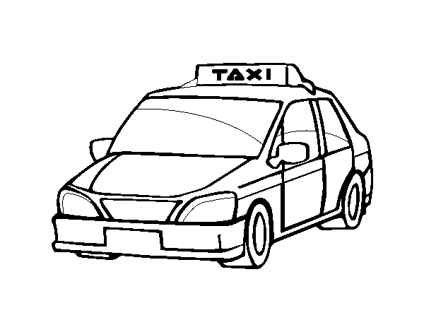 Desenho de Um táxi para Colorir
