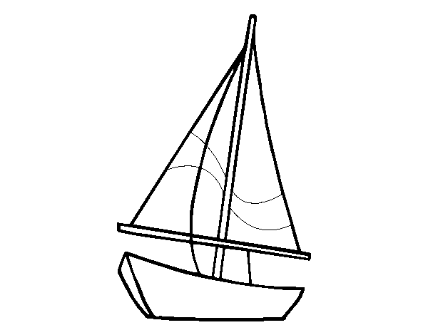 Desenho de Um veleiro para Colorir