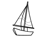 Desenho de Um veleiro para colorear