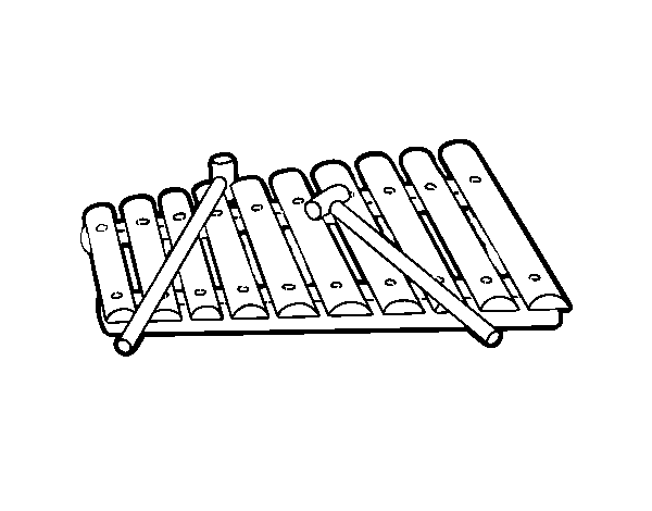 Desenho de Um xilofone para Colorir