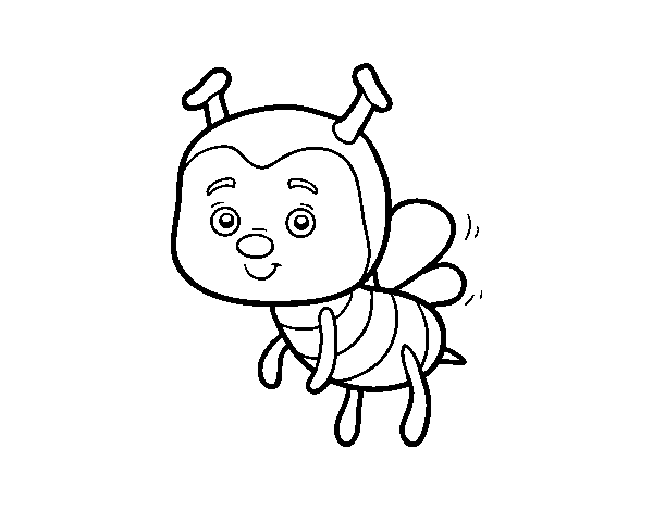 Desenho de Uma abelha para Colorir