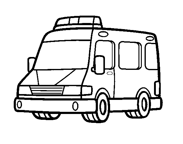 Desenho de Uma ambulância para Colorir