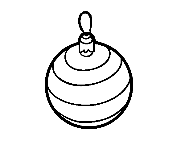Desenho de Uma bola da árvore de Natal para Colorir 