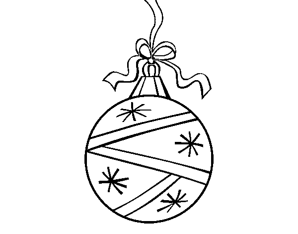 Desenho de Uma bola de Natal para Colorir 