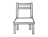 Desenho de Uma cadeira de madeira para colorear