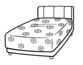 Desenho de Uma cama para colorear