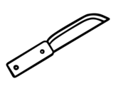 Desenho de Uma faca para colorear
