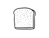 Desenho de Uma fatia de pão para colorear