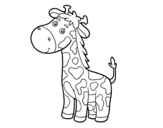 Desenho de Uma girafa para colorear