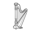 Desenho de Uma harpa para colorear