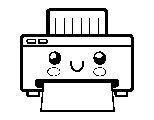 Desenho de Uma impressora para Colorir