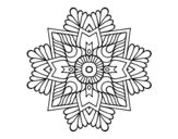 Desenho de Uma mandala em mosaico para colorear