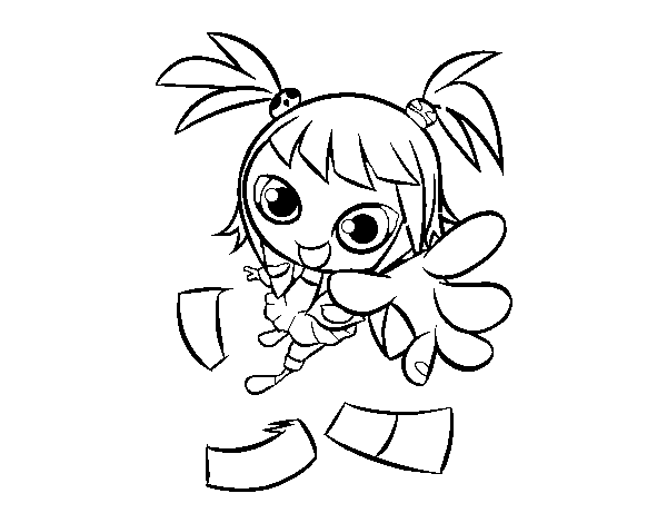 Desenho de Uma menina manga para Colorir