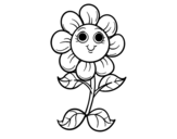 Desenho de Uma pequena flor para colorear