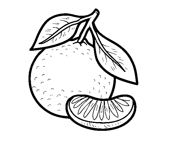 Desenho de Uma tangerina para Colorir