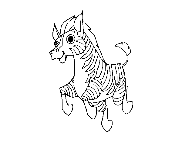 Desenho de Uma Zebra para Colorir