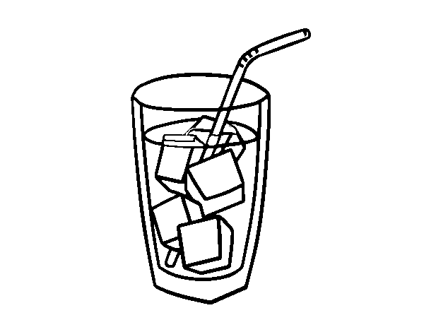 Desenho de Un copo de refrigerante para Colorir