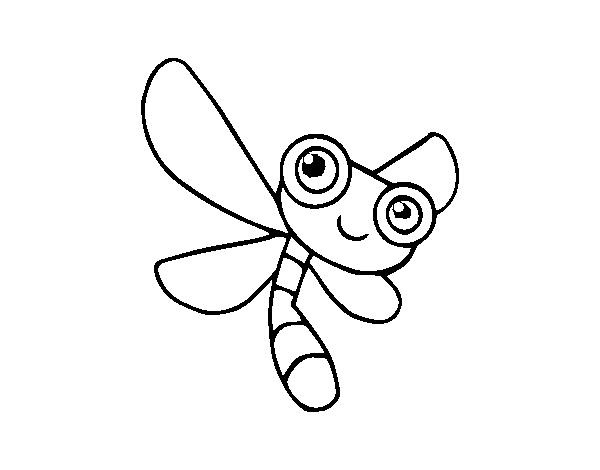 Desenho de Una libélula para Colorir