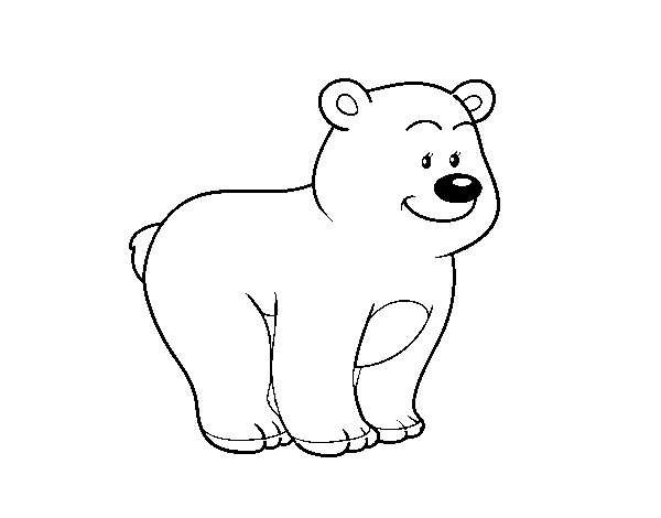 Desenho de Urso simpático para Colorir