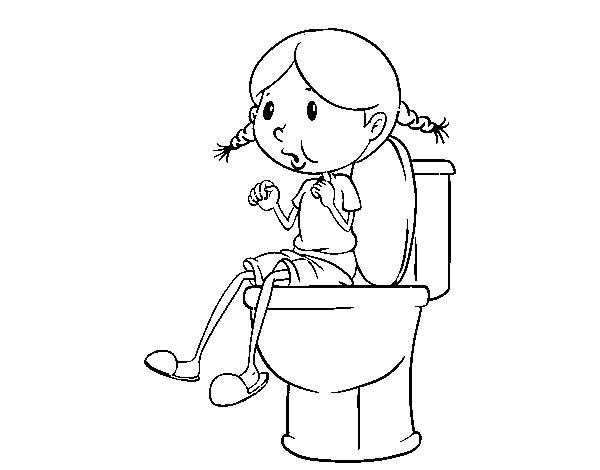 Desenho de Usar o banheiro para Colorir