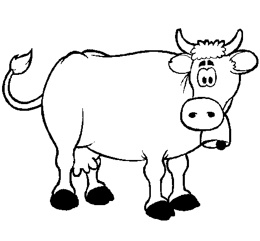 Desenho de Vaca leiteira para Colorir