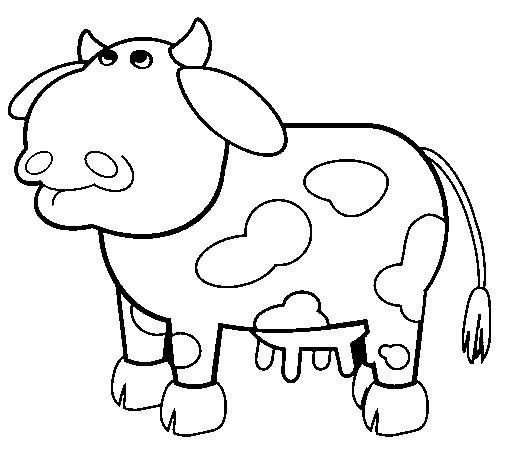 Desenho de Vaca pensativa para Colorir