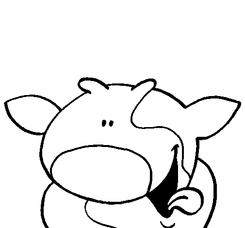 Desenho de Vaca sorridente para Colorir
