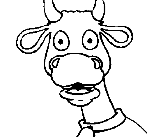 Desenho de Vaca surpreendida para Colorir