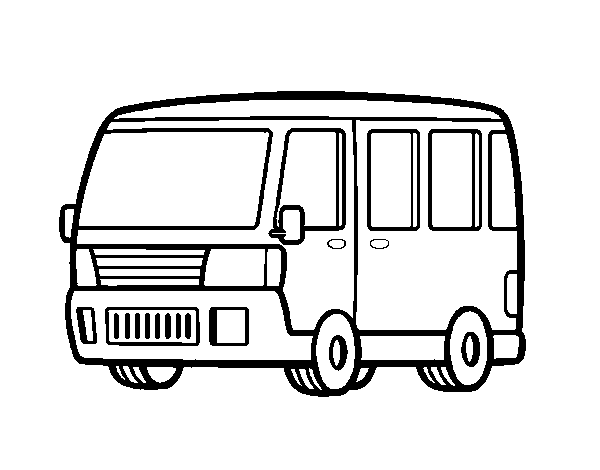 Desenho de Van velha para Colorir
