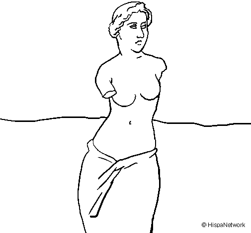 Desenho de Vênus de Milo para Colorir