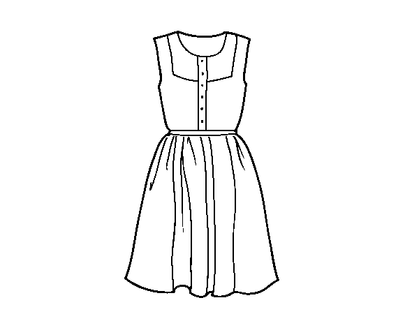 Desenho de Vestido do verão para Colorir