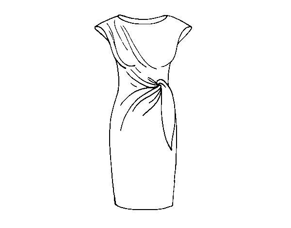 Desenho de Vestido elegante para Colorir