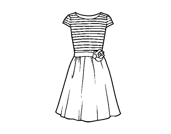 Desenho de Vestido ocasional para Colorir