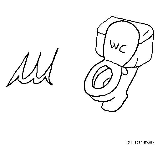 Desenho de WC para Colorir