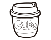 Desenho de Xícara de café para colorear
