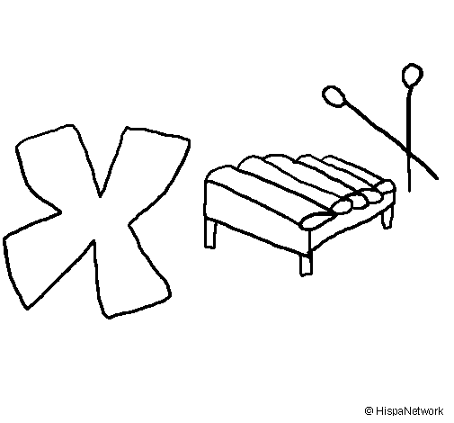Desenho de Xilofone para Colorir