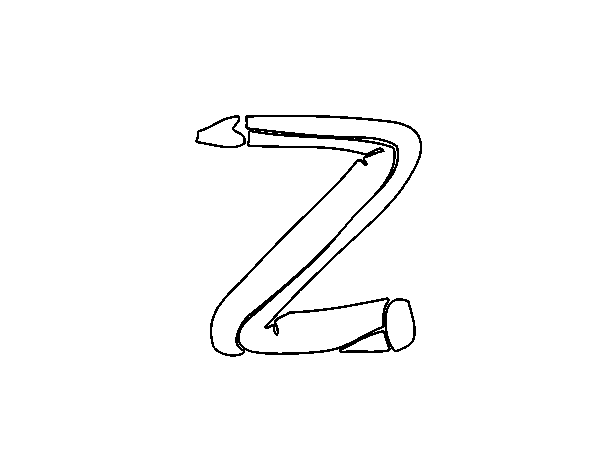 Desenho de Z minúscula para Colorir