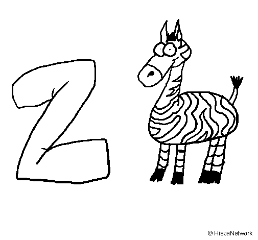 Desenho de Zebra para Colorir