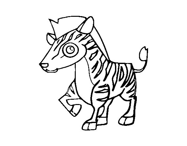 Desenho de Zebra da montanha para Colorir